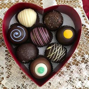 Valentines Day Truffles in 8pc Heart Shaped Box